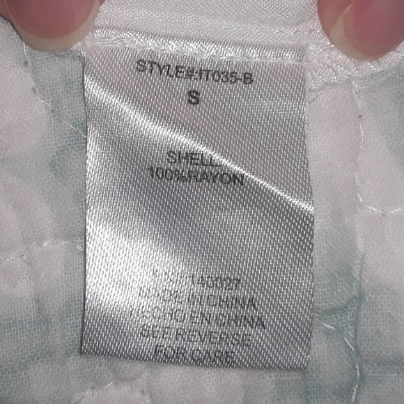 Ladies ITRO Sheer White with Green Accent and Tie - Picture 4 of 6